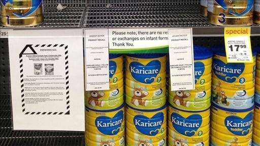 Nhiều nước thu hồi sản phẩm sữa sử dụng nguyên liệu của Fonterra - 1 Nhiều nước thu hồi sản phẩm sữa sử dụng nguyên liệu của Fonterra