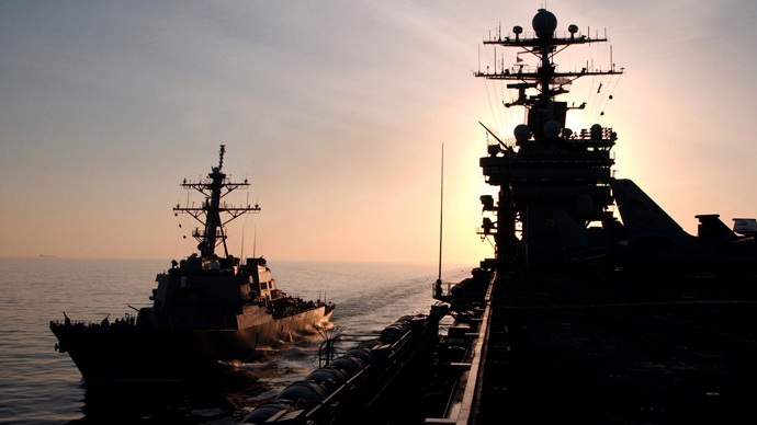 Mỹ điều tàu sân bay hạt nhân hỗ trợ tấn công Syria - 1 Tàu sân bay hạt nhân USS Nimitz là tàu chiến thứ 7 được phái tới Địa Trung Hải.