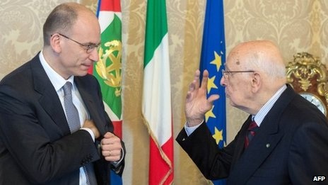 Thủ tướng Italia vượt qua cuộc bỏ phiếu tín nhiệm - 1 Chiến thắng của Thủ tướng Letta có sự hỗ trợ rất lớn của Tổng thống Napolitano.