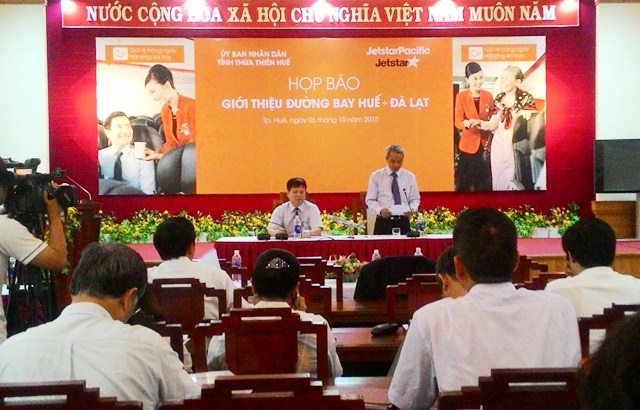 UBND tỉnh Thừa Thiên Huế họp báo giới thiệu đường bay giá rẻ mới giữa Huế - Đà Lạt