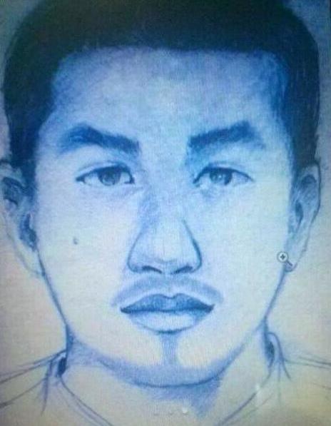 Phác thảo tên cướp sau khi vụ cướp diễn ra của công an tỉnh Thừa Thiên Huế rất giống với khuôn mặt tên cướp hiện tại