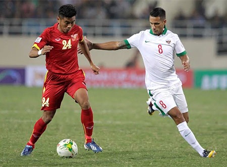 Hải Anh không có duyên với mành lưới của Indonesia, ảnh: Minh Phương