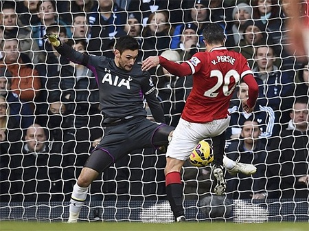 MU chia điểm với Tottenham trong trận cầu "nhạt" - 2 Van Persie bỏ lỡ cơ hội ghi bàn ngon ăn nhất trận