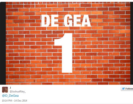 Bộ ảnh chế ca ngợi tài năng của De Gea - 13 De Gea là bức tường gạch...biết mặc áo ở trên sân