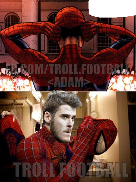 Bộ ảnh chế ca ngợi tài năng của De Gea - 15 De Gea là người nhện