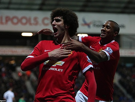 MU ngược dòng để giành vé vào tứ kết FA Cup - 1 Fellaini giúp MU vượt lên trước Preston