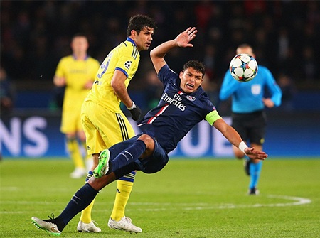 Costa gần như mất hút trước hàng thủ của PSG