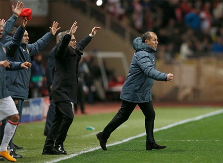 Màn trình diễn cuối cùng của Arsenal ở Champions League năm nay - 23 Niềm vui của Ban huấn luyện Monaco khi đội bóng của họ lọt vào tứ kết