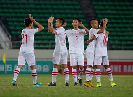 "Phép màu nào" cho U23 Việt Nam đi tiếp - 4 U23 Lào vui mừng khi ghi bàn vào lưới U23 Mông cổ