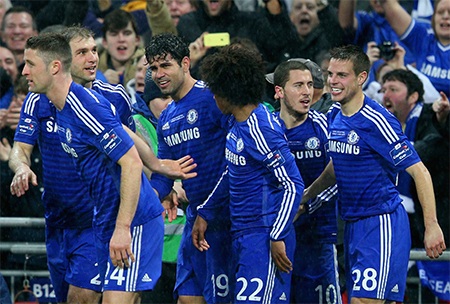 Niềm hạnh phúc của Chelsea khi chiến thắng đã nằm trong tầm tay họ