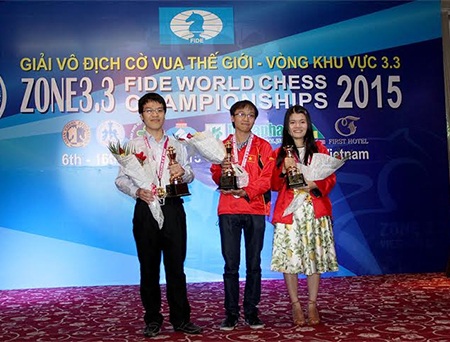 Ba kỳ thủ Việt Nam giành vé dự giải cờ vua thế giới 2015