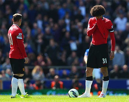 MU thua tan tác trên sân Everton - 1 Các cầu thủ MU đã có một trận cầu vô cùng kém cỏi