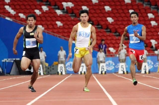 Ánh Viên lần thứ 7 phá kỷ lục SEA Games - 14 Trọng Hinh (giữa) Tham gia thi ở vòng loại, ảnh: Tiến Đạt