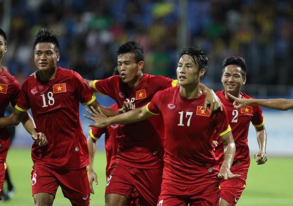 U23 Việt Nam 5-1 U23 Malaysia (hết giờ) - 1 Mạc Hồng Quân ăn mừng bàn thắng