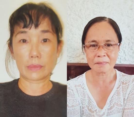 2 “cò” làm giả giấy tờ đất lừa đảo tiền tỉ - 1 Đối tượng Lê Minh Tiến (trái) và Trần Ngọc Cẩm (phải)