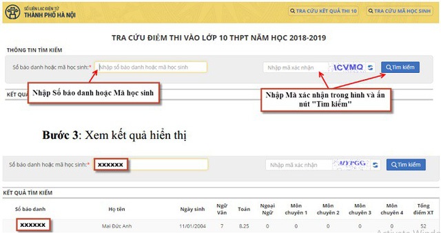 Hà Nội công bố điểm thi lớp 10 THPT 2018 - 2 Hà Nội công bố điểm thi lớp 10 THPT 2018 - 2