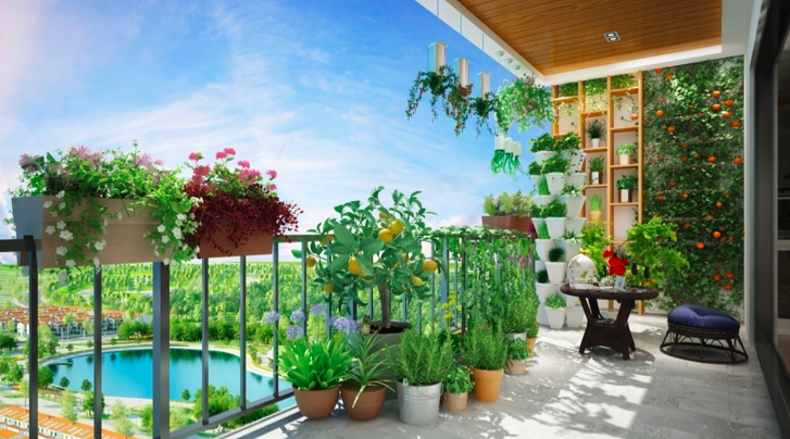 Khám phá căn hộ mẫu Anland Complex - 3 Loggia ngợp bóng mát với “khu vườn của mẹ”