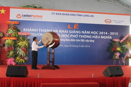 Long An: Khánh thành và khai giảng Trường THPT Hậu Nghĩa - 1 Long An: Khánh thành và khai giảng Trường THPT Hậu Nghĩa
