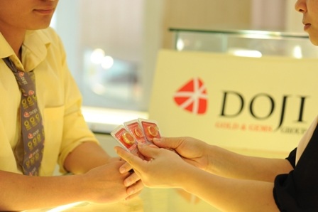 Giá vàng dao động trong biên độ hẹp.