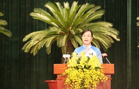 Lấy phiếu tín nhiệm: Cần minh bạch và hợp lòng dân - 1 Bà Nguyễn Thị Quyết Tâm, Chủ tịch HĐND TPHCM đọc diễn văn khai mạc kỳ họp