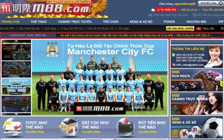 Đường dây cá độ qua trang web M88.com bị đánh sập