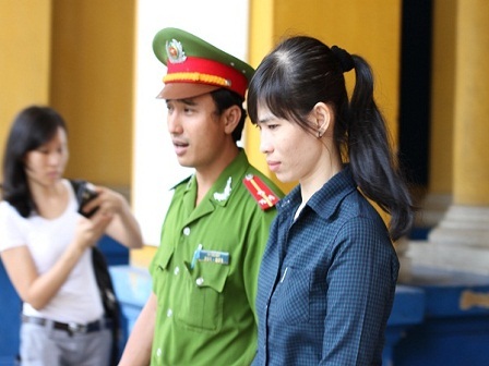 Bị cáo Mai tại phiên tòa