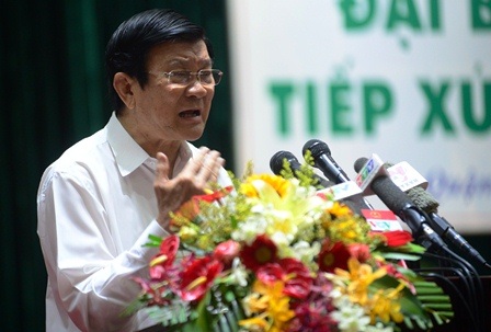 Chủ tịch nước: Không nhân nhượng khi chủ quyền bị xâm phạm - 1 Chủ tịch nước Trương Tấn Sang: Ta rất hòa hiếu. Ta muốn hòa bình