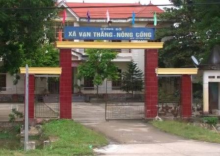  Công sở xã Vạn Thắng nơi ông Ngô Quang Thụ đang làm việc.