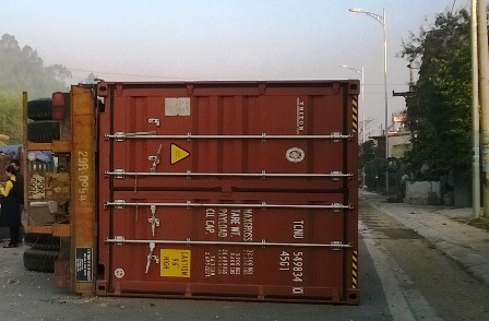 Hiện trường vụ tai nạn.