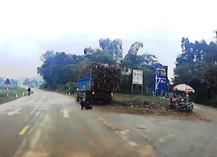 Hiện trường vụ tai nạn.