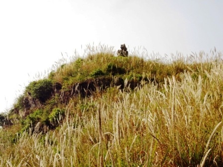  Khối đá có hình chiếc chum trên đỉnh núi cao