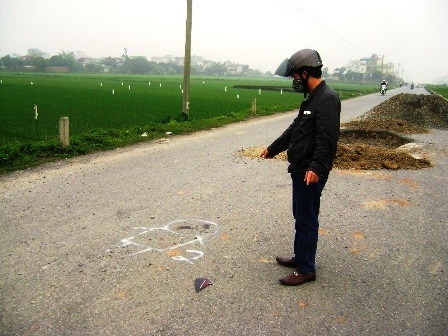  Hiện trường vụ tai nạn trên QL38.