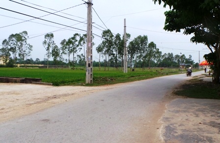 Khu vực đã quy hoạch để làm đường ba Voi - Sầm Sơn, đoạn qua xã Quảng Minh.