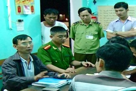 Ông Vụ làm việc với cơ quan chức năng.