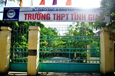 Trường THPT Tĩnh Gia 5, nơi xảy ra vụ việc.