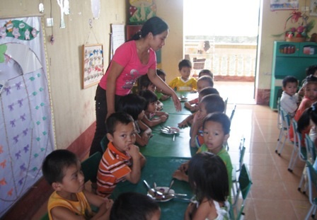 Nhiều giáo viên mầm non nhận mức lương hưu bèo bọt.