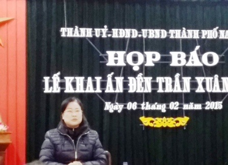  Họp báo công bố về việc tổ chức lễ hội khai ấn đền Trần năm 2015.