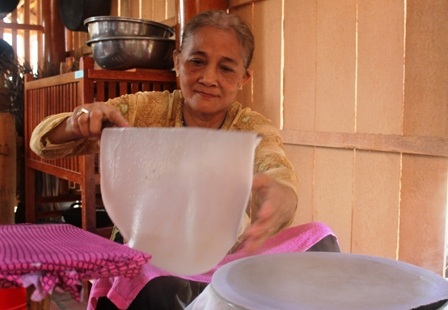 Bánh tráng mang vị béo từ dừa