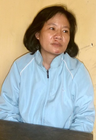 Đối tượng Phượng tại cơ quan công an