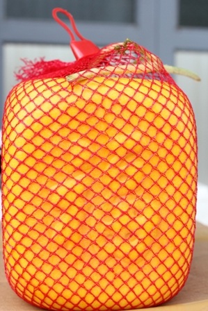 Sản phẩm dưa hấu hình vuông, thỏi vàng có khắc chữ rất đẹp trong dịp Tết