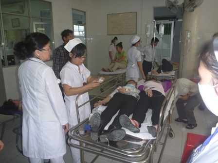 Công nhân được cấp cứu tại bệnh viện 120