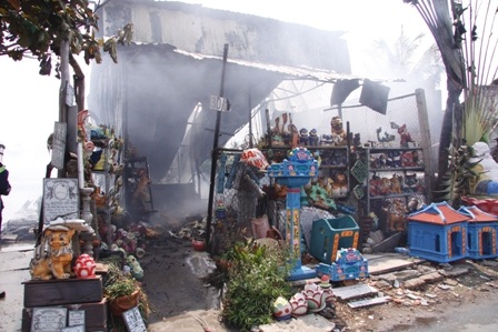 Đám cháy xảy ra từ căn nhà của bà Cúc