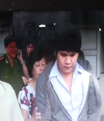 Đối tượng Cường tại cơ quan công an