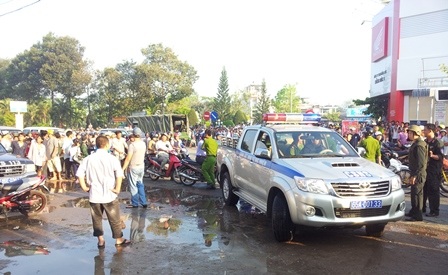 Kẻ xả súng loạn xạ là Trung sĩ công an - 2 Hiện trường vụ nổ súng