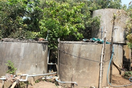 Hệ thống hồ chứa nước dự trữ của ông Tư để cung ứng kinh doanh nước ngọt