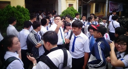 Đa số các thí sinh ở Cần Thơ nhận định đề toán dễ. (Ảnh: Phạm Tâm)