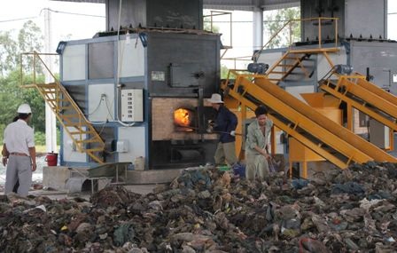 Lò đốt rác được đưa vào vận hành sáng 5/9 tại quận Ô Môn