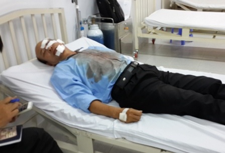 Ông Tuyến nằm điều trị ở BV ĐKTP Cần Thơ sáng 16/1