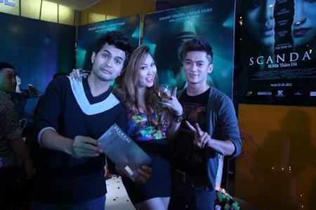 Scandal "chuyện quen" trong làng showbiz - 3 Đức Tiến và Phi Thanh Vân đến dự ra mắt phim