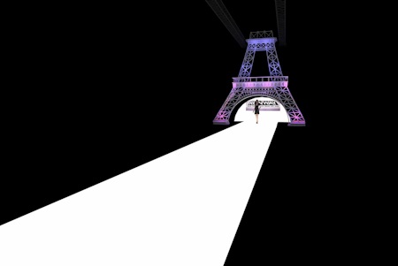Project Runway mang tháp Eiffel lên sân khấu chung kết - 1 Mô hình sân khấu đêm chung kết Project Runway